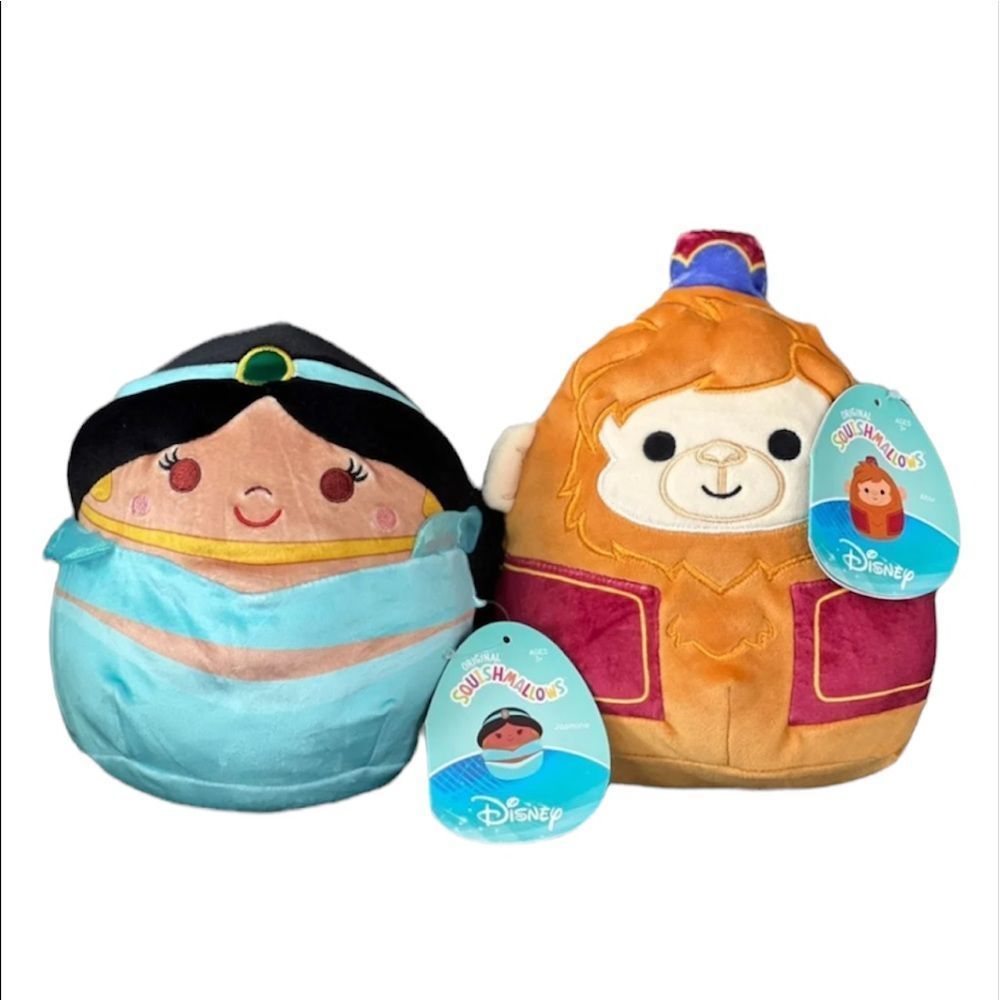 Squishmallows princess jasmine and abu bundle 6.5”